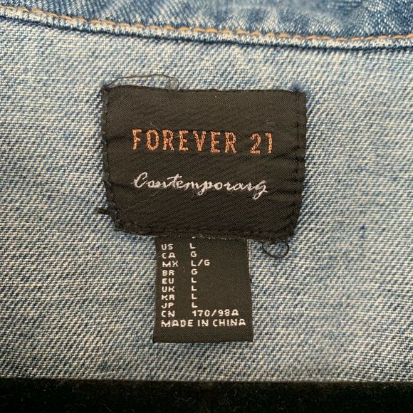 Cat Hand Painted Denim Jacket Wearable Art Tabby Artsy Chic Statement Style - Picture 9 of 10